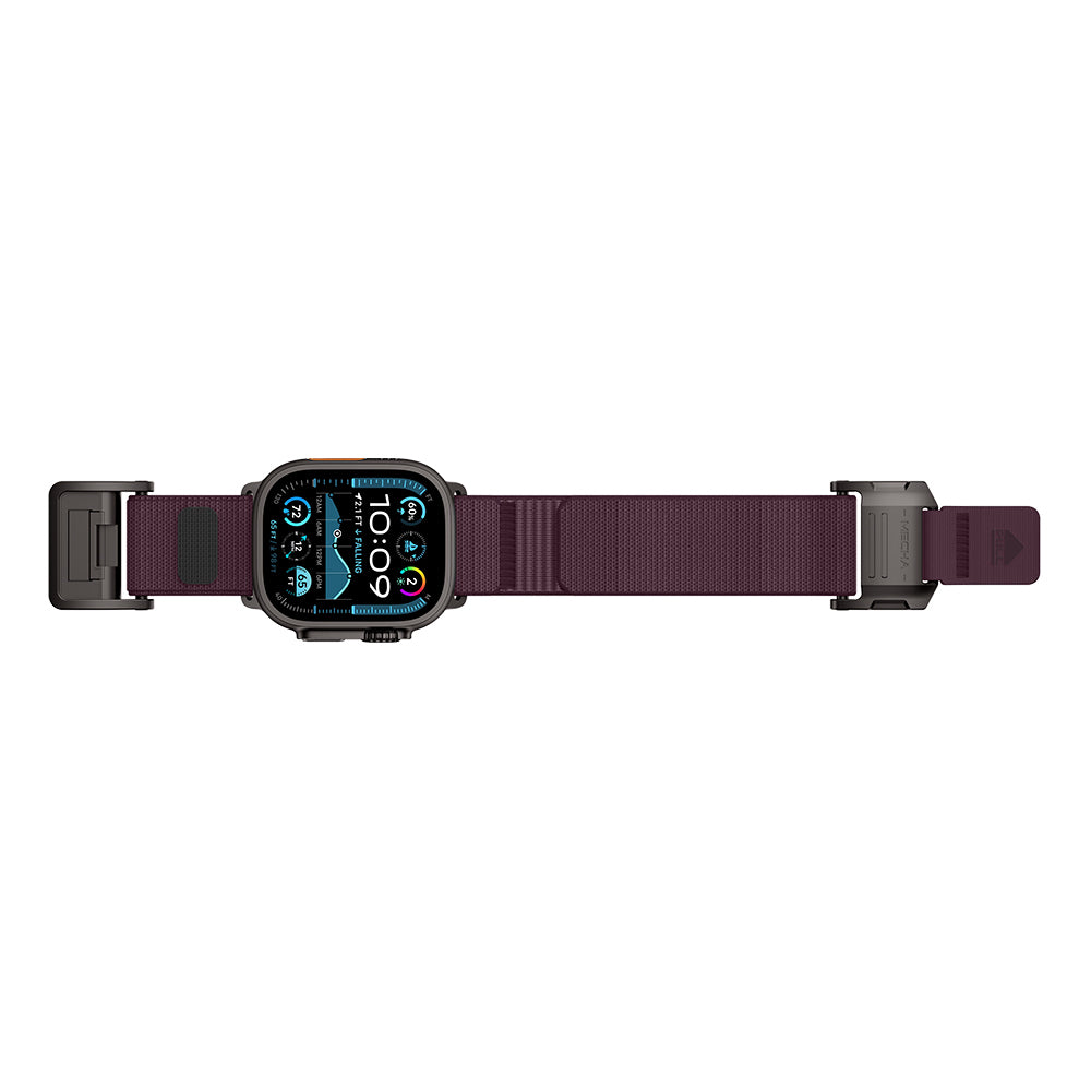 __vg|Siyah-Mor|1|6936860721745-02|Apple Watch 44mm Mohseven iWatch Mecha Sport Hasır Kordon