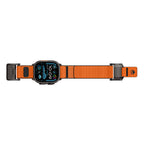 __vg|Siyah-Turuncu|1|6936860721752-02|Apple Watch 7 45mm Mohseven iWatch Mecha Sport Hasır Kordon