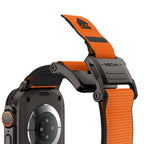 __vg|Siyah-Turuncu|2|6936860721752-03|Apple Watch 7 45mm Mohseven iWatch Mecha Sport Hasır Kordon