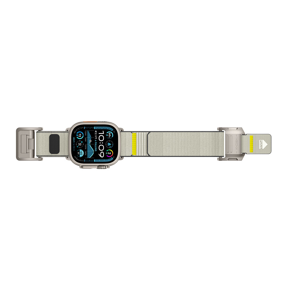 __vg|Titanyum-Bej|1|6936860721790-02|Apple Watch 44mm Mohseven iWatch Mecha Sport Hasır Kordon