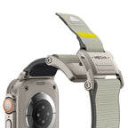 __vg|Titanyum-Bej|2|6936860721790-03|Apple Watch 7 45mm Mohseven iWatch Mecha Sport Hasır Kordon