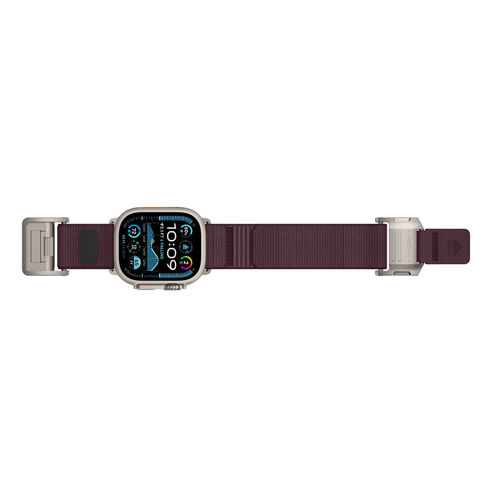 __vg|Titanyum-Mor|1|6936860721806-02|Apple Watch 7 45mm Mohseven iWatch Mecha Sport Hasır Kordon
