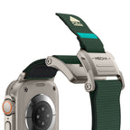 __vg|Titanyum-Yeşil|2|6936860721820-03|Apple Watch 42mm Mohseven iWatch Mecha Sport Hasır Kordon