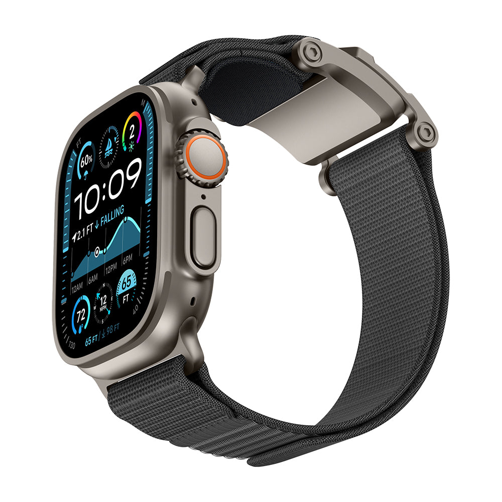 __vg|Titanyum-Gri|0|6936860721837-01|Apple Watch 42mm Mohseven iWatch Mecha Sport Hasır Kordon