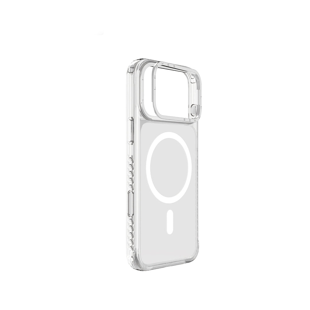 __vg|Şeffaf|0|6937232305747-01|Apple iPhone 17 Pro Max Kılıf MagSafe Şarj Özellikli Metal Kamera Çerçeveli Airbag Tasarımlı Lenyes CK221 Sert PC Kapak