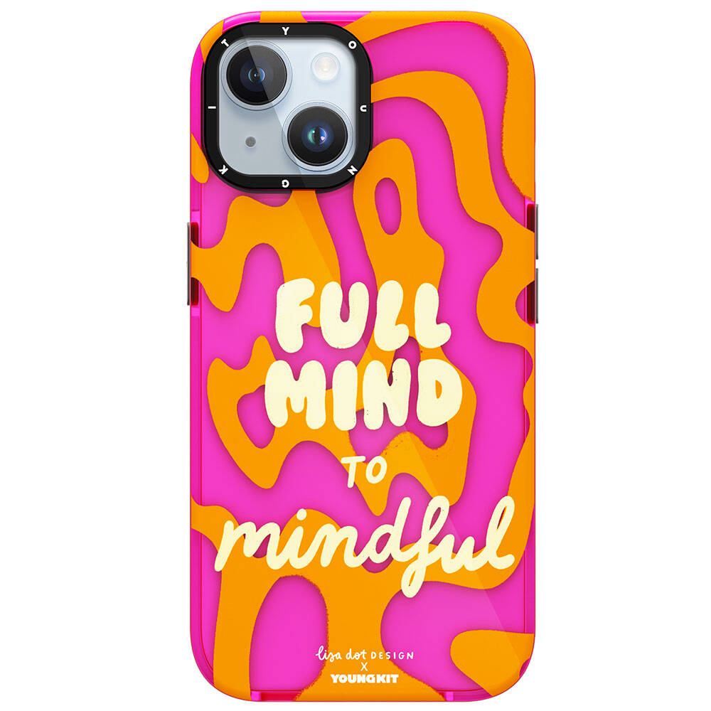 __vg|Mor|0|6942288400810-01|Apple iPhone 15 Kılıf Yazı Desenli Youngkit Mindfulness Serisi Kapak