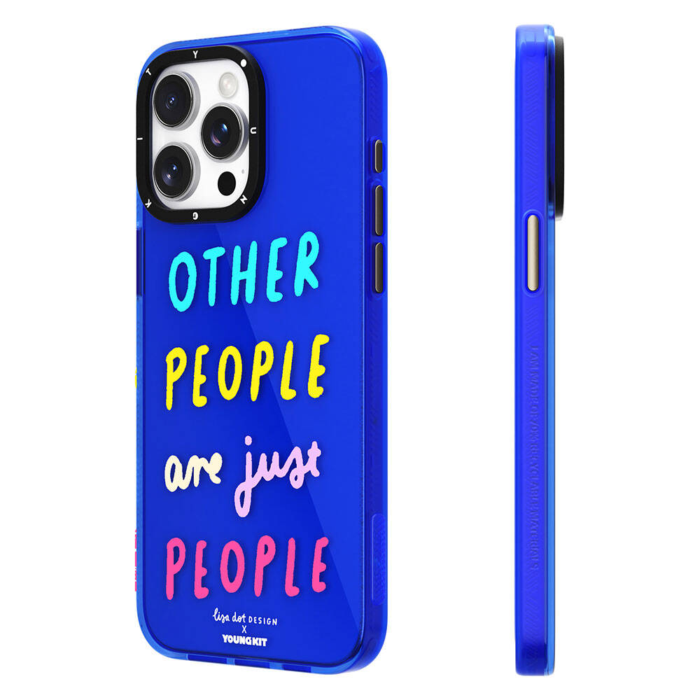 __vg|Mavi|0|6942288400926-01|Apple iPhone 15 Pro Max Kılıf Yazı Desenli Youngkit Mindfulness Serisi Kapak