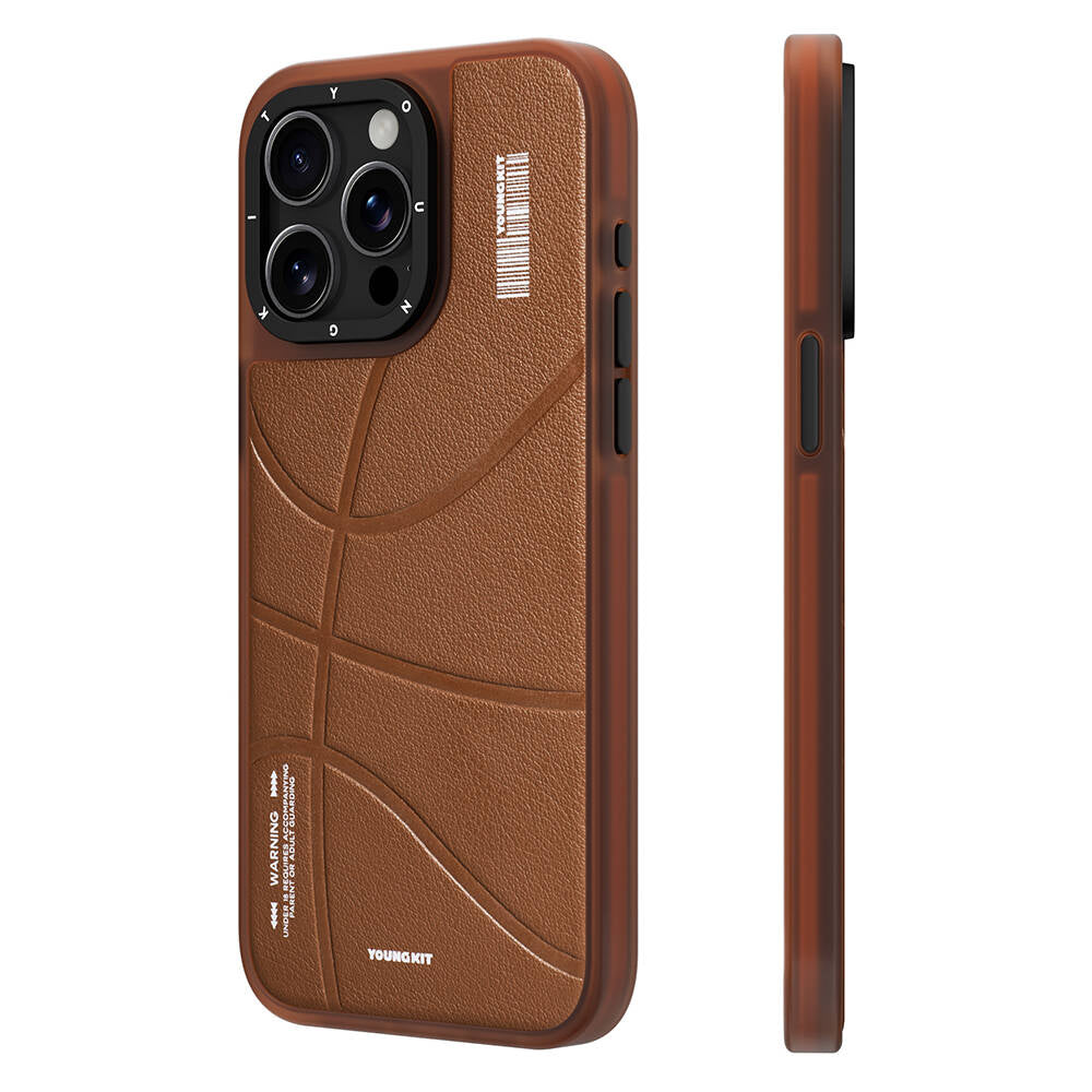 __vg|Kahverengi|0|6942288402036-01|Apple iPhone 15 Pro Max Kılıf MagSafe Şarj Özellikli Youngkit Backboard Serisi Leather Kapak