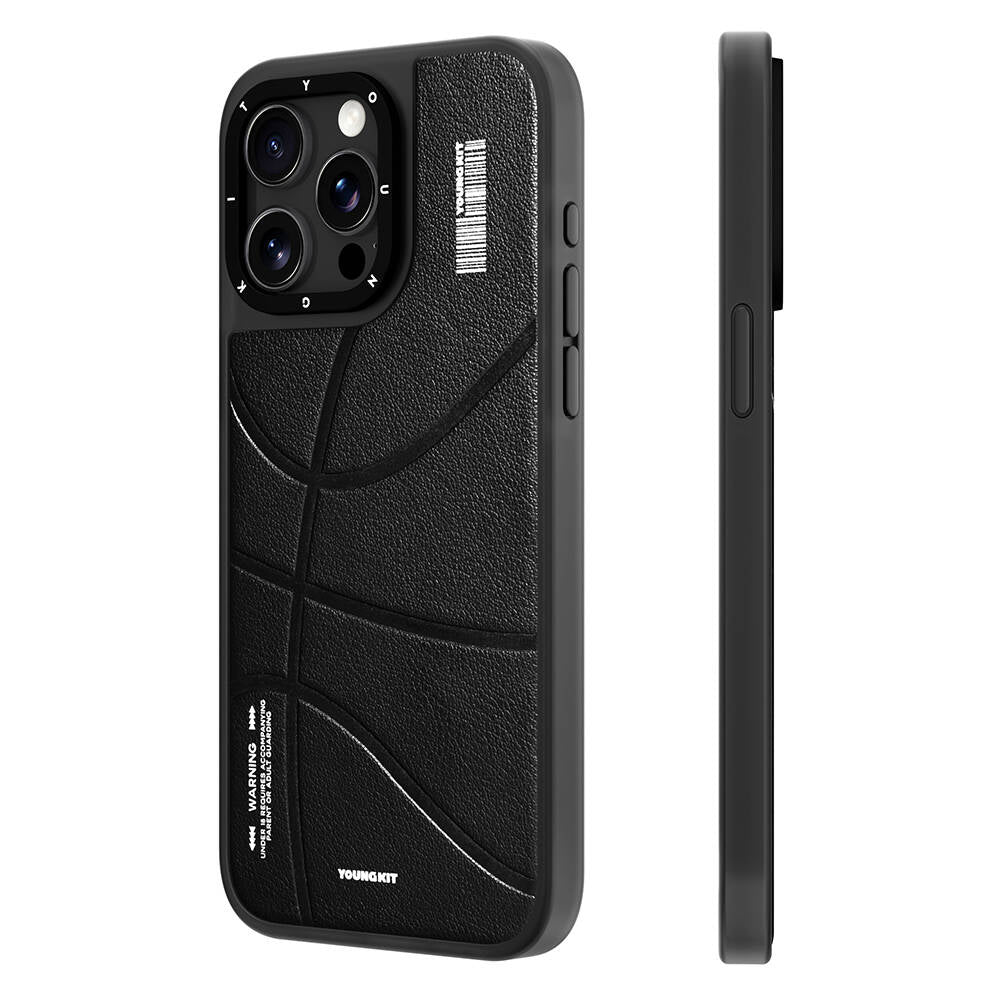 __vg|Siyah|0|6942288402050-01|Apple iPhone 15 Pro Max Kılıf MagSafe Şarj Özellikli Youngkit Backboard Serisi Leather Kapak