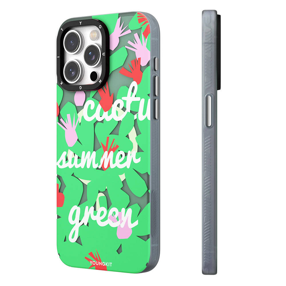 __vg|Yeşil|0|6942288405075-01|Apple iPhone 14 Pro Max Kılıf MagSafe Şarj Özellikli Yaz Meyvesi Desenli Youngkit Fruity Flavour Serisi Kapak