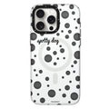 __vg|Beyaz|0|6942288405341-01|Apple iPhone 13 Pro Kılıf MagSafe Şarj Özellikli Polka Dot Desenli Youngkit Spots Serisi Kapak