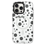 __vg|Beyaz|0|6942288405365-01|Apple iPhone 14 Pro Kılıf MagSafe Şarj Özellikli Polka Dot Desenli Youngkit Spots Serisi Kapak