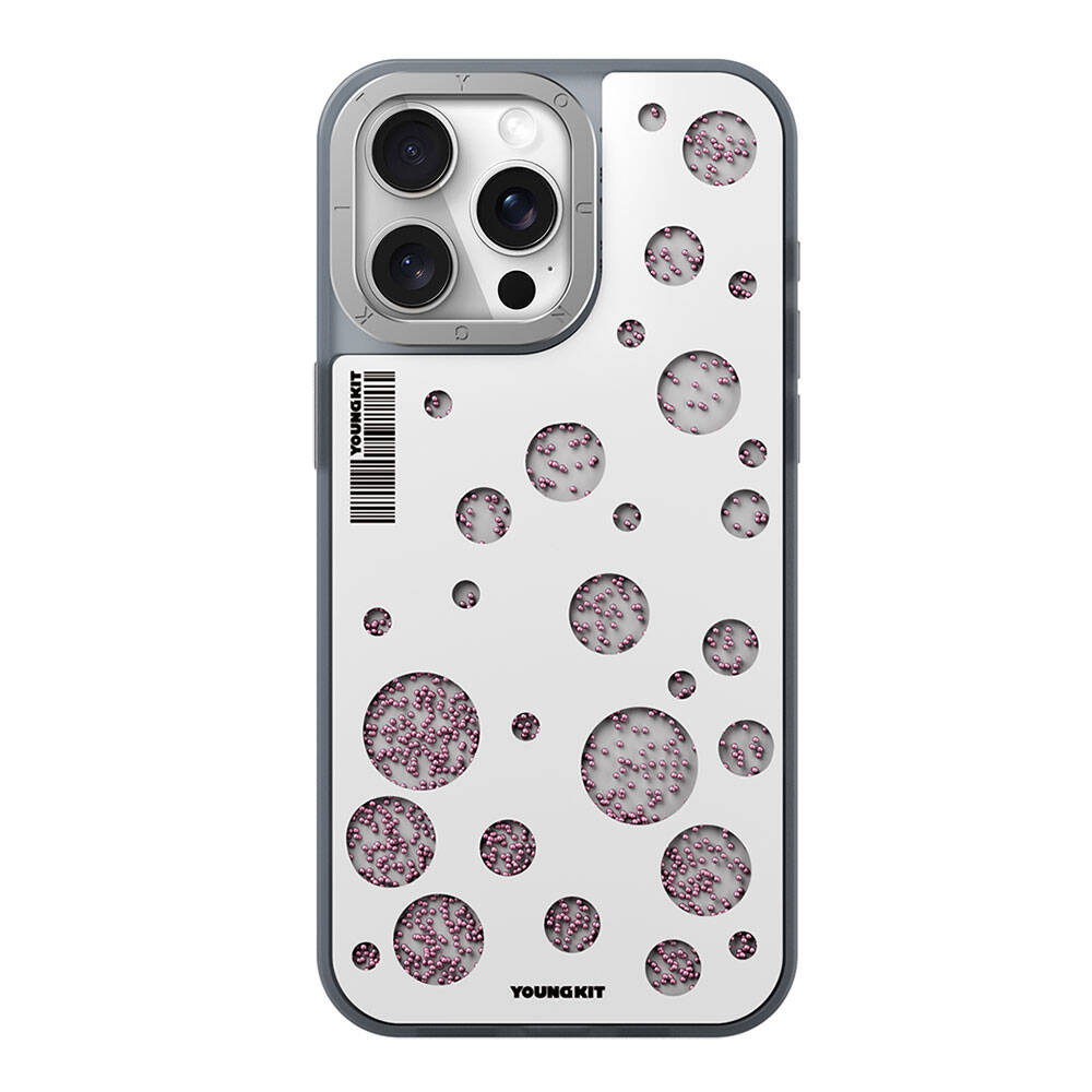 __vg|Beyaz|0|6942288405693-01|Apple iPhone 14 Pro Max Kılıf MagSafe Şarj Özellikli Youngkit Quicksand Beads Serisi Kapak