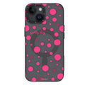 __vg|Gri|0|6942288405921-01|Apple iPhone 14 Kılıf MagSafe Şarj Özellikli Polka Dot Desenli Youngkit Spots Serisi Kapak