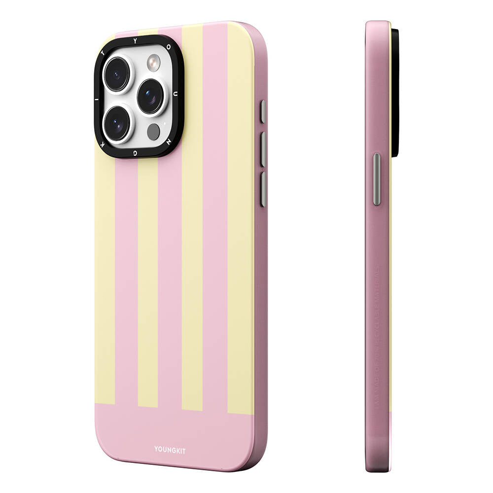 __vg|Pembe|0|6942288408182-01|Apple iPhone 15 Pro Max Kılıf MagSafe Şarj Özellikli Youngkit Striped Piano Keys Serisi Kapak