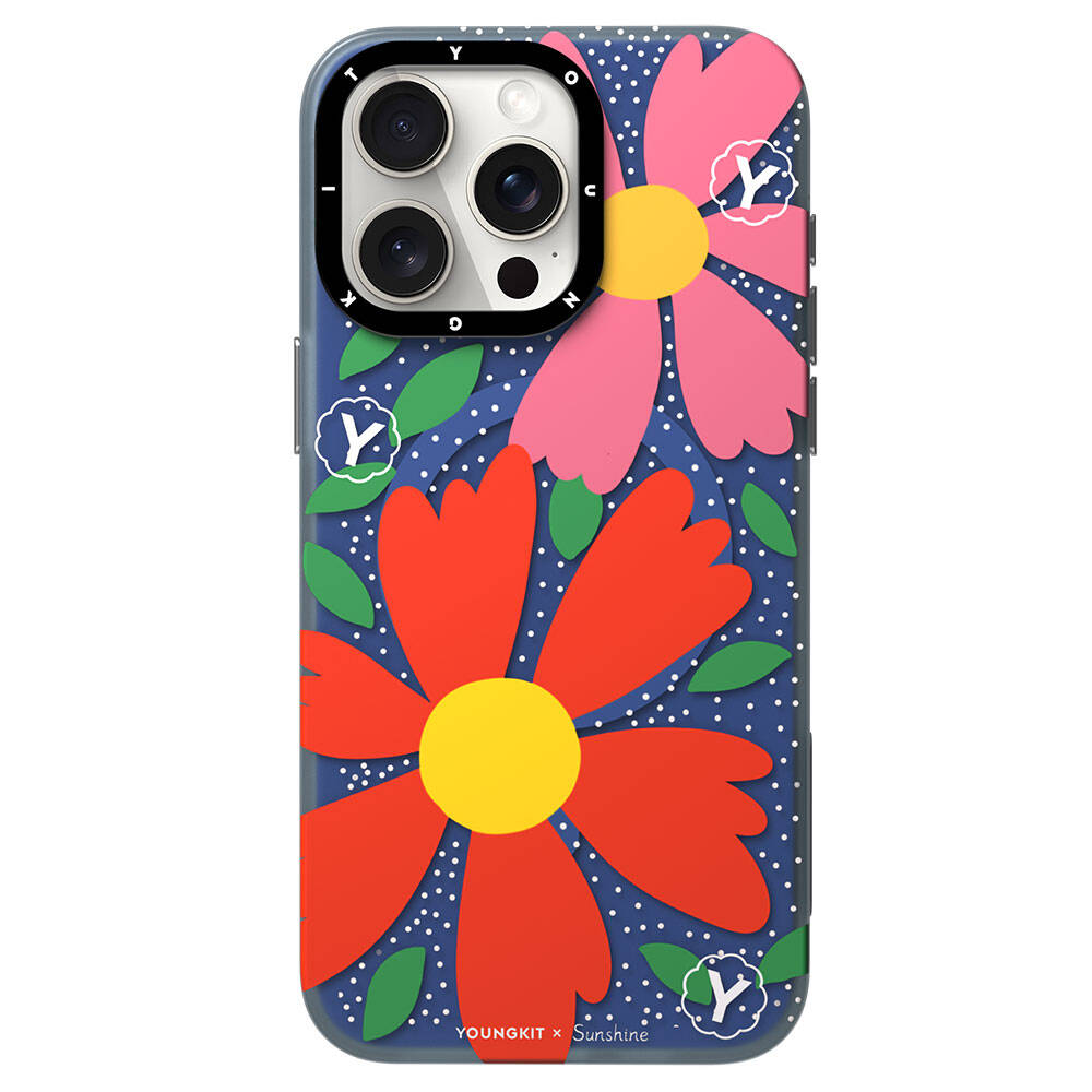 __vg|Kırmızı|0|6942288409622-01|Apple iPhone 15 Pro Kılıf MagSafe Şarj Özellikli Sunshine Tasarımlı Youngkit Colorful Serisi Kapak
