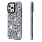 __vg|Pembe|0|6942288410413-01|Apple iPhone 14 Pro Max Kılıf MagSafe Şarj Özellikli Kelebek Desenli Youngkit Shadow Dance Serisi Kapak