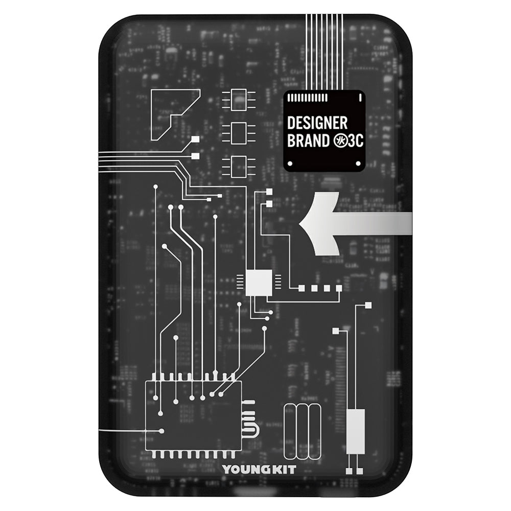 __vg|Siyah|0|6942288413711-01|Youngkit Tech Hızlı Şarj Özellikli Wireless Powerbank 15W 5000mAh