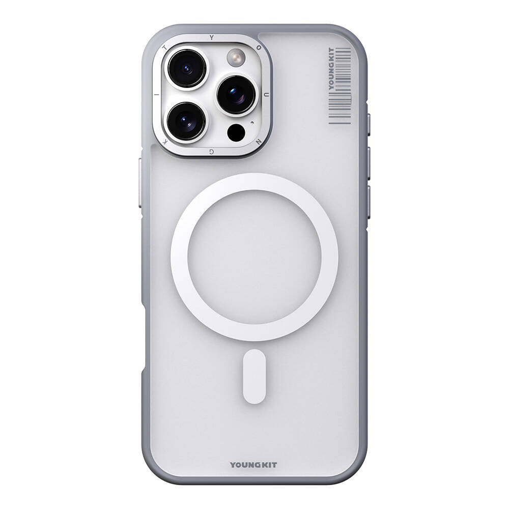 __vg|Gri|0|6942288417016-01|Apple iPhone 16 Pro Max Kılıf MagSafe Şarj Özellikli Youngkit Rock Sand Serisi Kapak