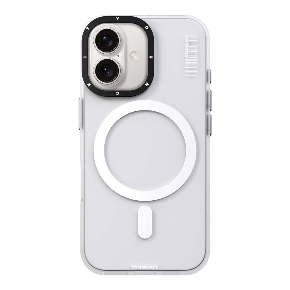 __vg|Beyaz|0|6942288417061-01|Apple iPhone 16 Kılıf MagSafe Şarj Özellikli Youngkit Hidden Sand Serisi Kapak