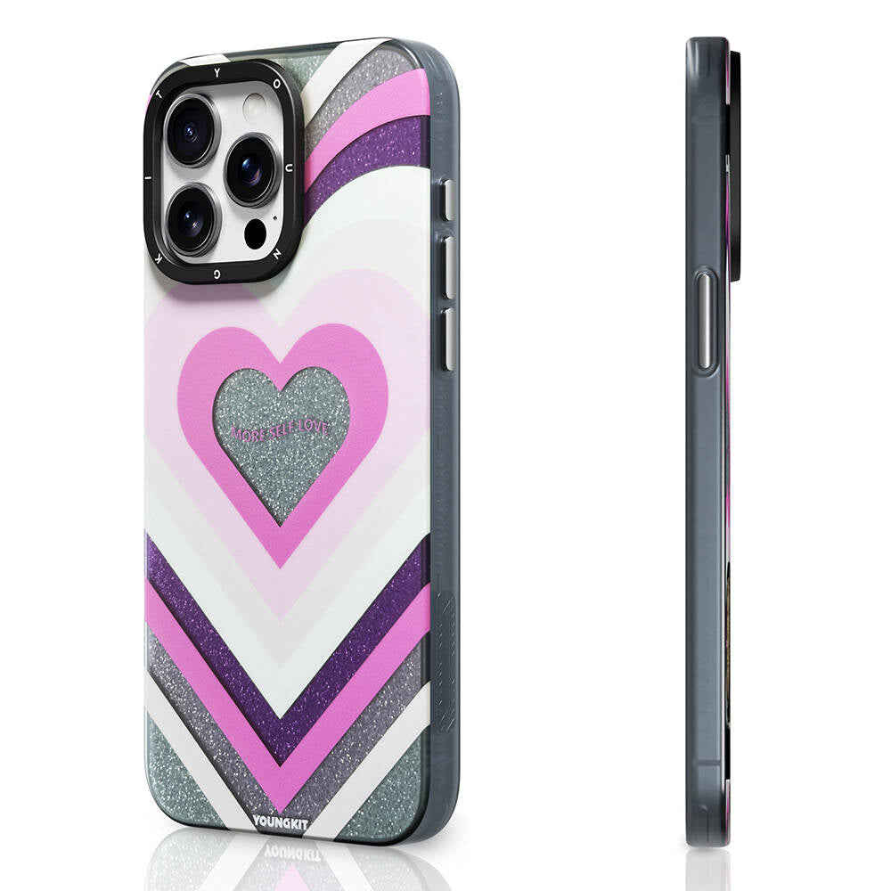 __vg|Pembe|0|6942288417542-01|Apple iPhone 15 Pro Kılıf MagSafe Şarj Özellikli Youngkit Star Dazzle Serisi Kapak