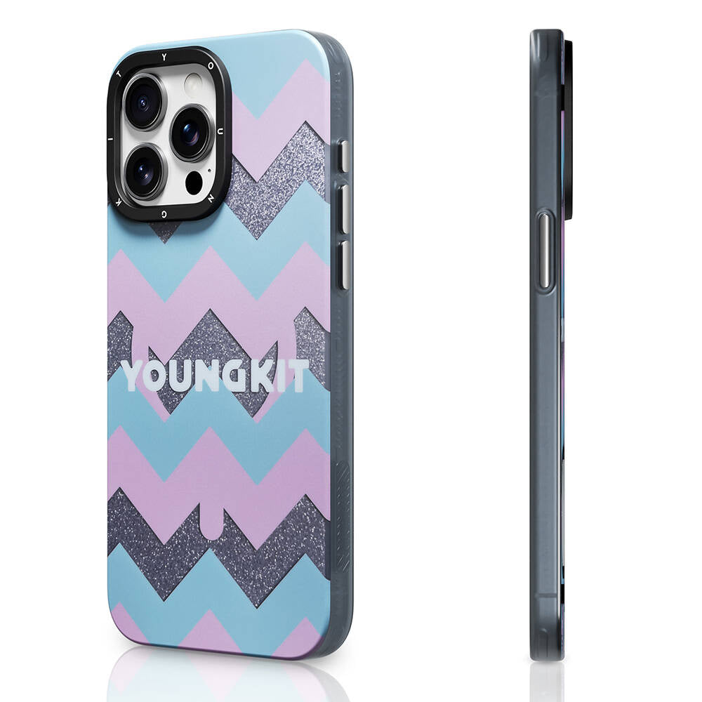 __vg|Turkuaz|0|6942288417597-01|Apple iPhone 15 Pro Max Kılıf MagSafe Şarj Özellikli Youngkit Star Dazzle Serisi Kapak