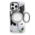 __vg|Beyaz|0|6942288418099-01|Apple iPhone 16 Pro Kılıf MagSafe Şarj Özellikli Youngkit 360° Standlı Starship Serisi Kapak