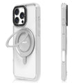 __vg|Şeffaf|0|6942288418167-01|Apple iPhone 16 Pro Kılıf MagSafe Şarj Özellikli Parmak Ring Standlı Youngkit Pivot Serisi Kapak