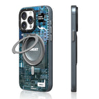 __vg|Mavi|0|6942288418389-01|Apple iPhone 14 Pro Max Kılıf MagSafe Şarj Özellikli Youngkit 360° Standlı Technology Serisi Kapak