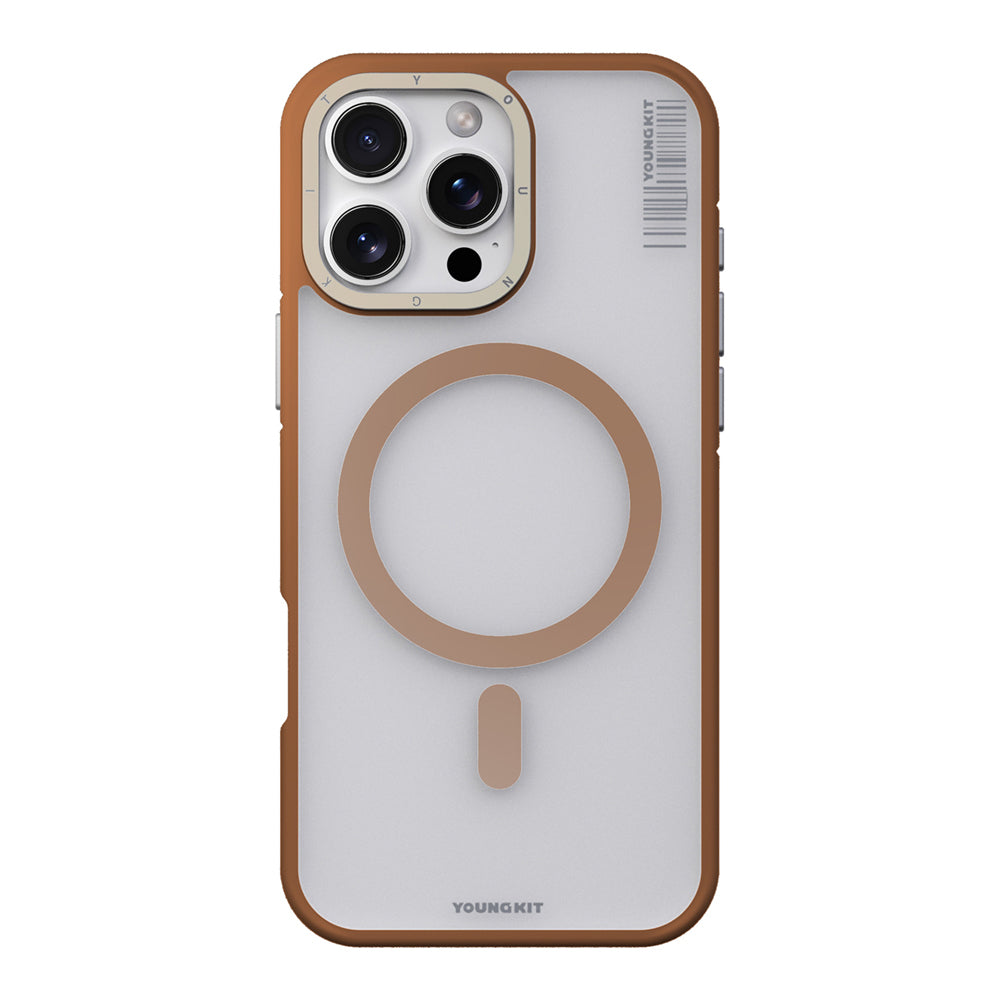 __vg|Gold|0|6942288420917-01|Apple iPhone 16 Pro Max Kılıf MagSafe Şarj Özellikli Youngkit Rock Sand Serisi Kapak