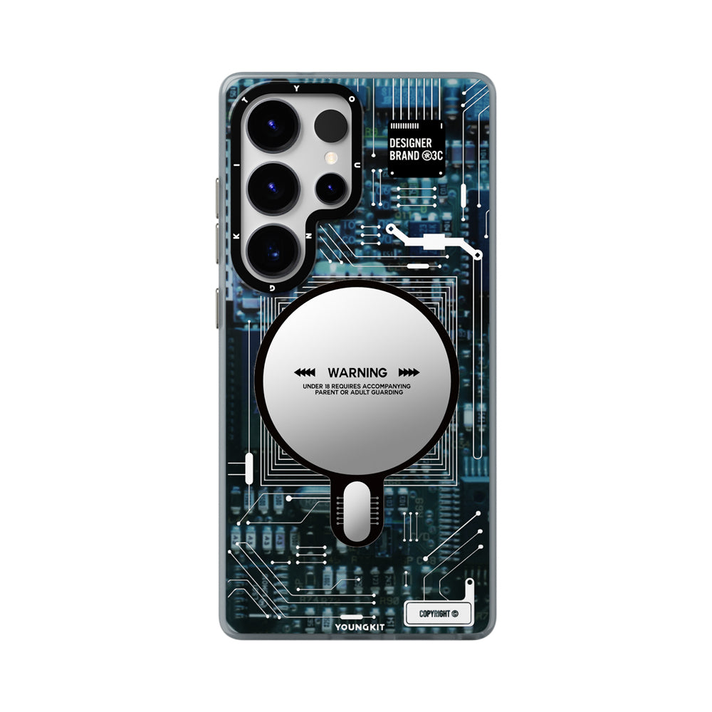 __vg|Mavi|0|6942288422010-01|Galaxy S25 Ultra Kılıf MagSafe Şarj Özellikli YoungKit Technology Serisi Kapak
