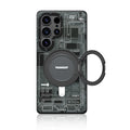 __vg|Gri|0|6942288423390-01|Galaxy S25 Ultra Kılıf MagSafe Şarj Özellikli Youngkit 360° Standlı Technology Serisi Kapak