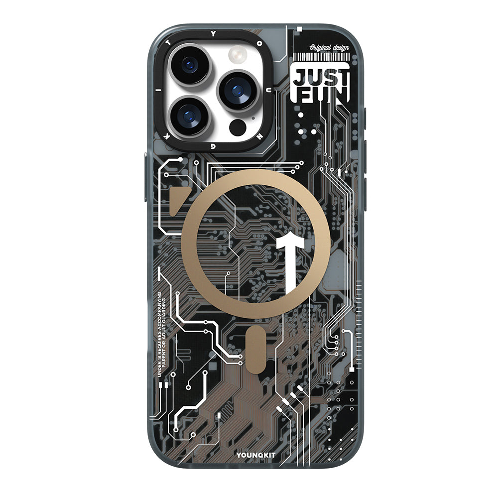 __vg|Gold|0|6942288423659-01|Apple iPhone 16 Pro Max Kılıf MagSafe Şarj Özellikli Kamera Denetim Butonlu Youngkit Technology Serisi Kapak