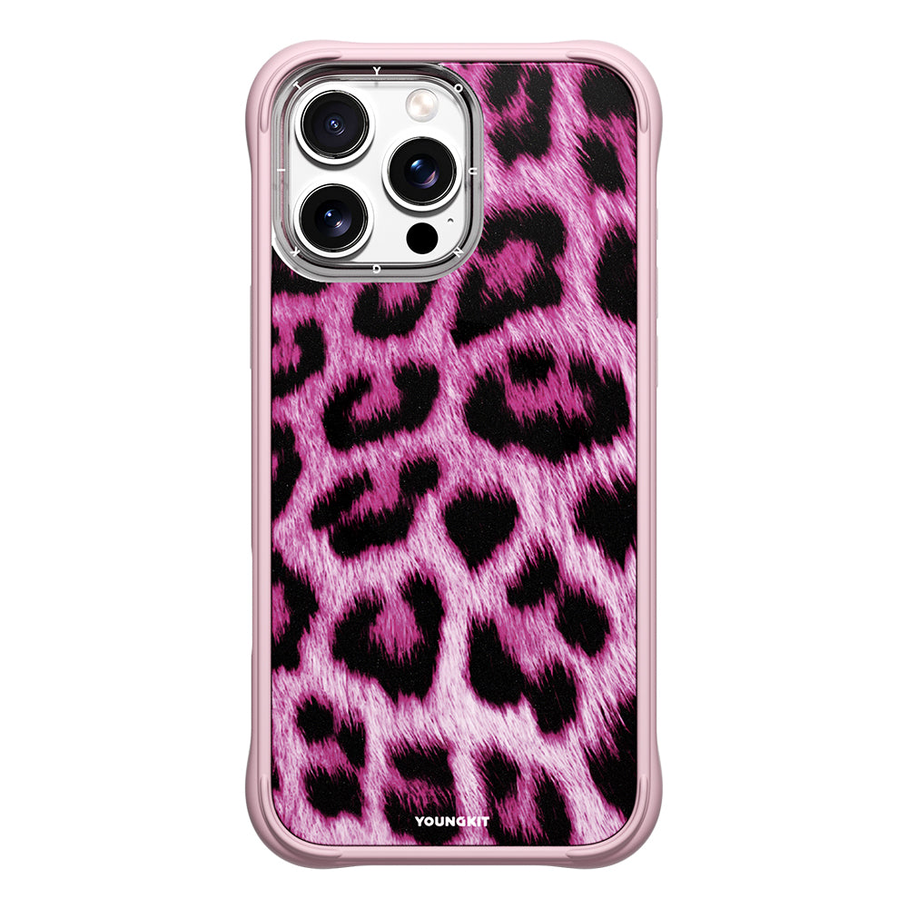 __vg|Pembe|0|6942288426919-01|Apple iPhone 15 Pro Max Kılıf MagSafe Şarj Özellikli Youngkit Leopard Serisi Kapak