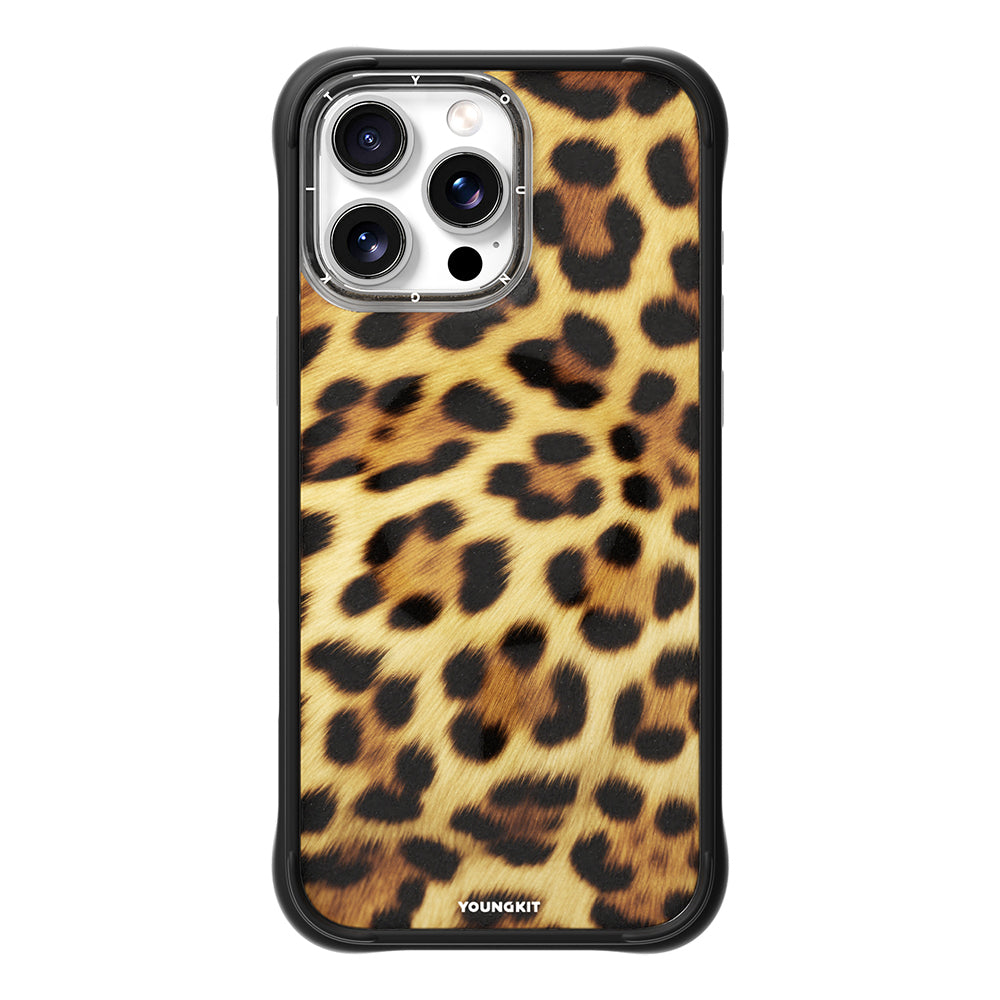 __vg|Kahverengi|0|6942288426995-01|Apple iPhone 16 Pro Max Kılıf MagSafe Şarj Özellikli Youngkit Leopard Serisi Kapak