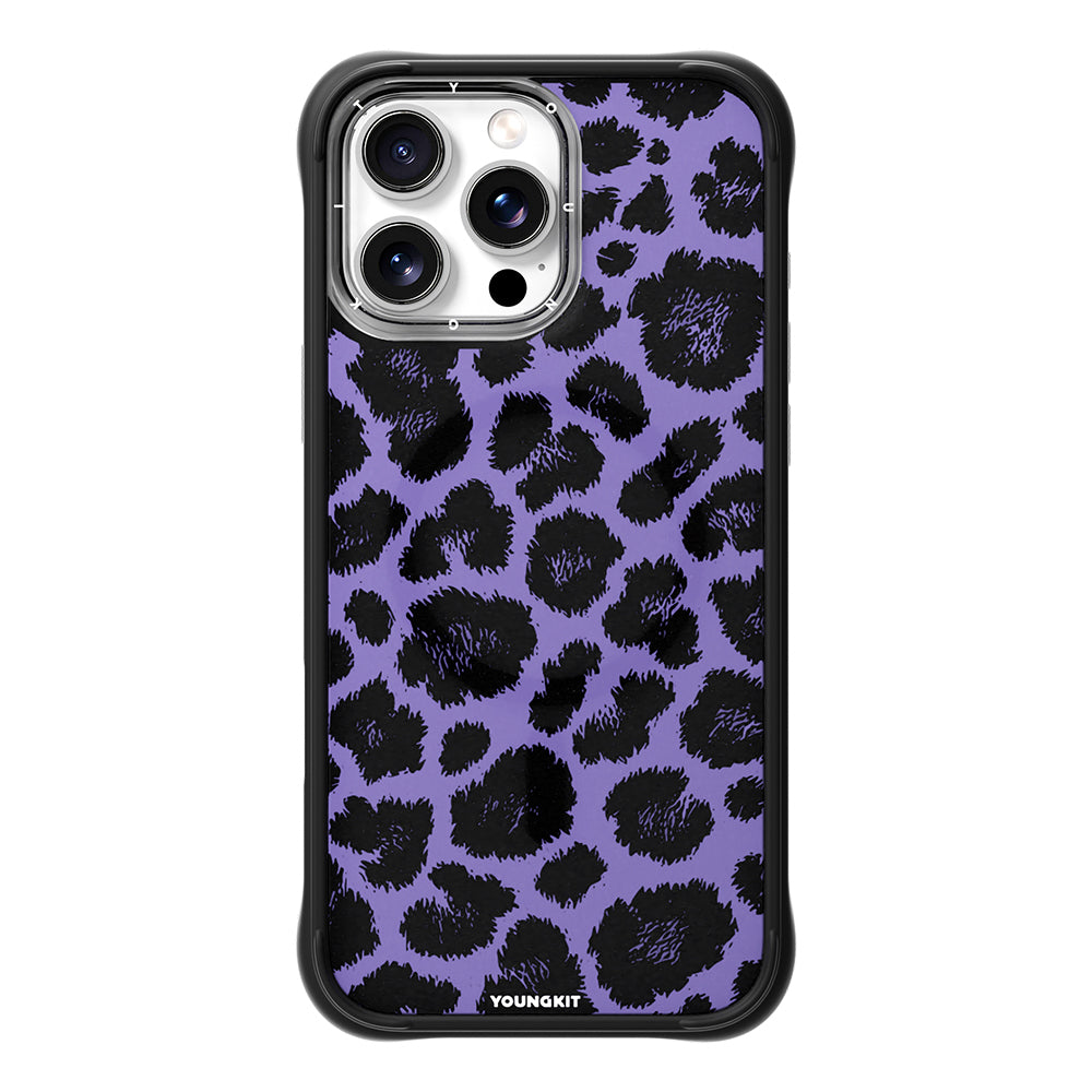 __vg|Mor|0|6942288427091-01|Apple iPhone 15 Pro Max Kılıf MagSafe Şarj Özellikli Youngkit Leopard Serisi Kapak