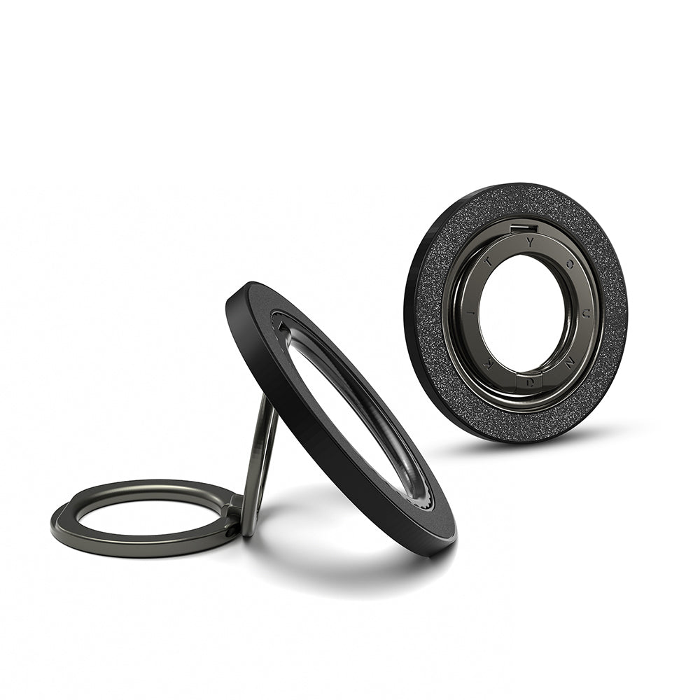 __vg|Siyah|0|6942288431821-01|Youngkit Colorful Serisi Double Magnetik Ring Stand Telefon Tutucu