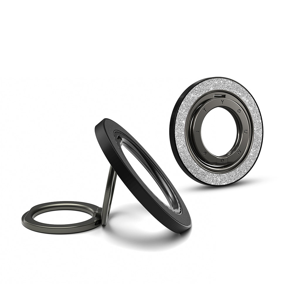 __vg|Gümüş|0|6942288431838-01|Youngkit Colorful Serisi Double Magnetik Ring Stand Telefon Tutucu