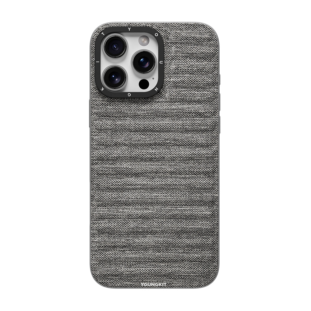 __vg|Gri|0|6942288434228-01|Apple iPhone 16 Pro Max Kılıf MagSafe Şarj Özellikli Youngkit Canvas Serisi Kapak