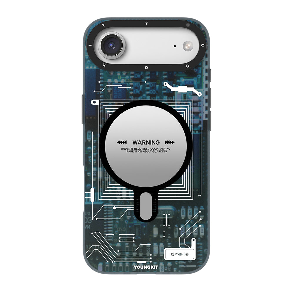 __vg|Mavi|0|6942288442612-01|Apple iPhone 17 Air Kılıf MagSafe Şarj Özellikli Kamera Denetim Butonlu Youngkit Technology Serisi Kapak