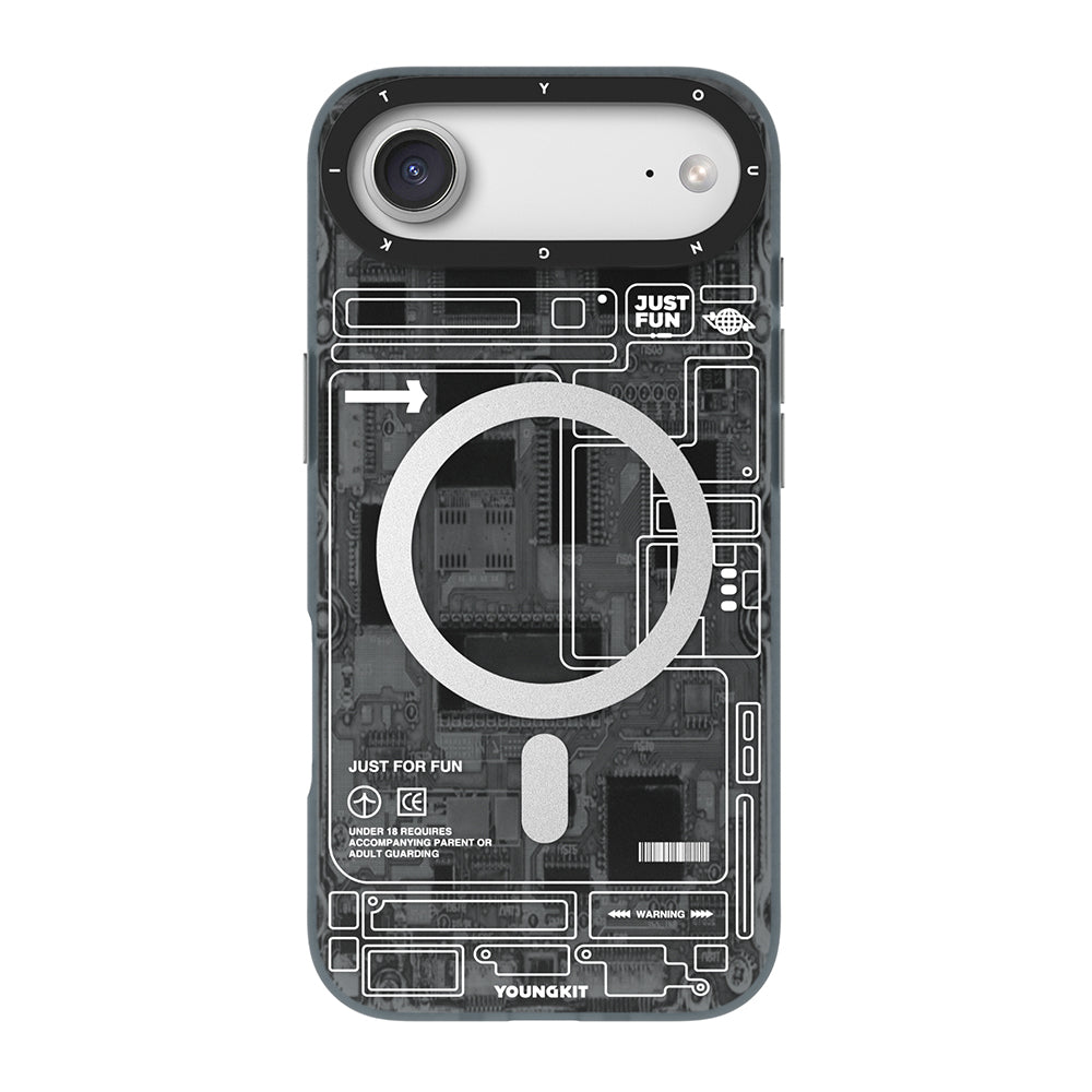 __vg|Siyah|0|6942288442650-01|Apple iPhone 17 Air Kılıf MagSafe Şarj Özellikli Kamera Denetim Butonlu Youngkit Technology Serisi Kapak