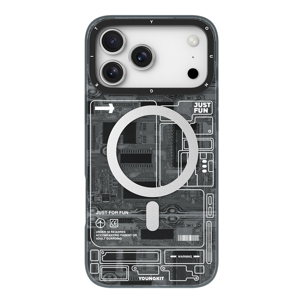 __vg|Siyah|0|6942288442667-01|Apple iPhone 17 Pro Kılıf MagSafe Şarj Özellikli Kamera Denetim Butonlu Youngkit Technology Serisi Kapak