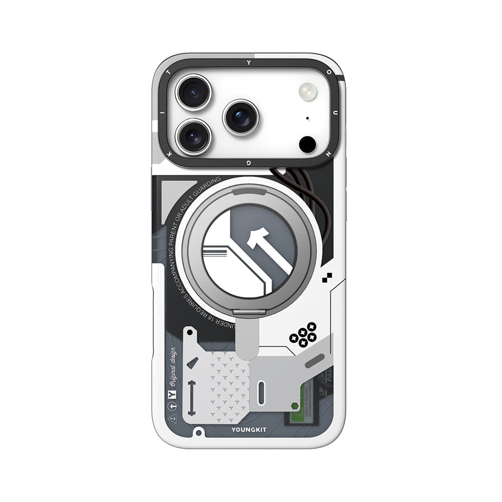 __vg|Beyaz|0|6942288442711-01|Apple iPhone 17 Pro Max Kılıf MagSafe Şarj Özellikli Youngkit Starship Serisi Kapak
