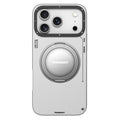 __vg|Gri|0|6942288442742-01|Apple iPhone 17 Pro Kılıf MagSafe Şarj Özellikli 360 Derece Standlı Basit Mat Deri Desenli Youngkit Tech Leather Serisi Kapak