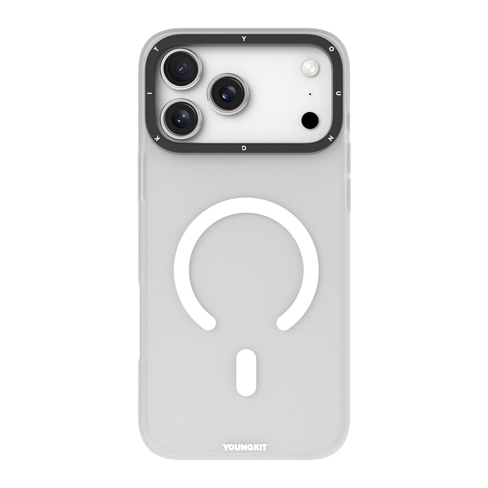 __vg|Beyaz|0|6942288442971-01|Apple iPhone 17 Pro Max Kılıf MagSafe Şarj Özellikli Youngkit Hidden Sand Serisi Kapak
