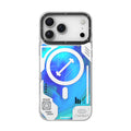 __vg|Mavi|0|6942288443718-01|Apple iPhone 17 Pro Kılıf MagSafe Şarj Özellikli Parlak Kumlu Sıvılı Tasarımlı Galaxy Fantasy Serisi Kapak