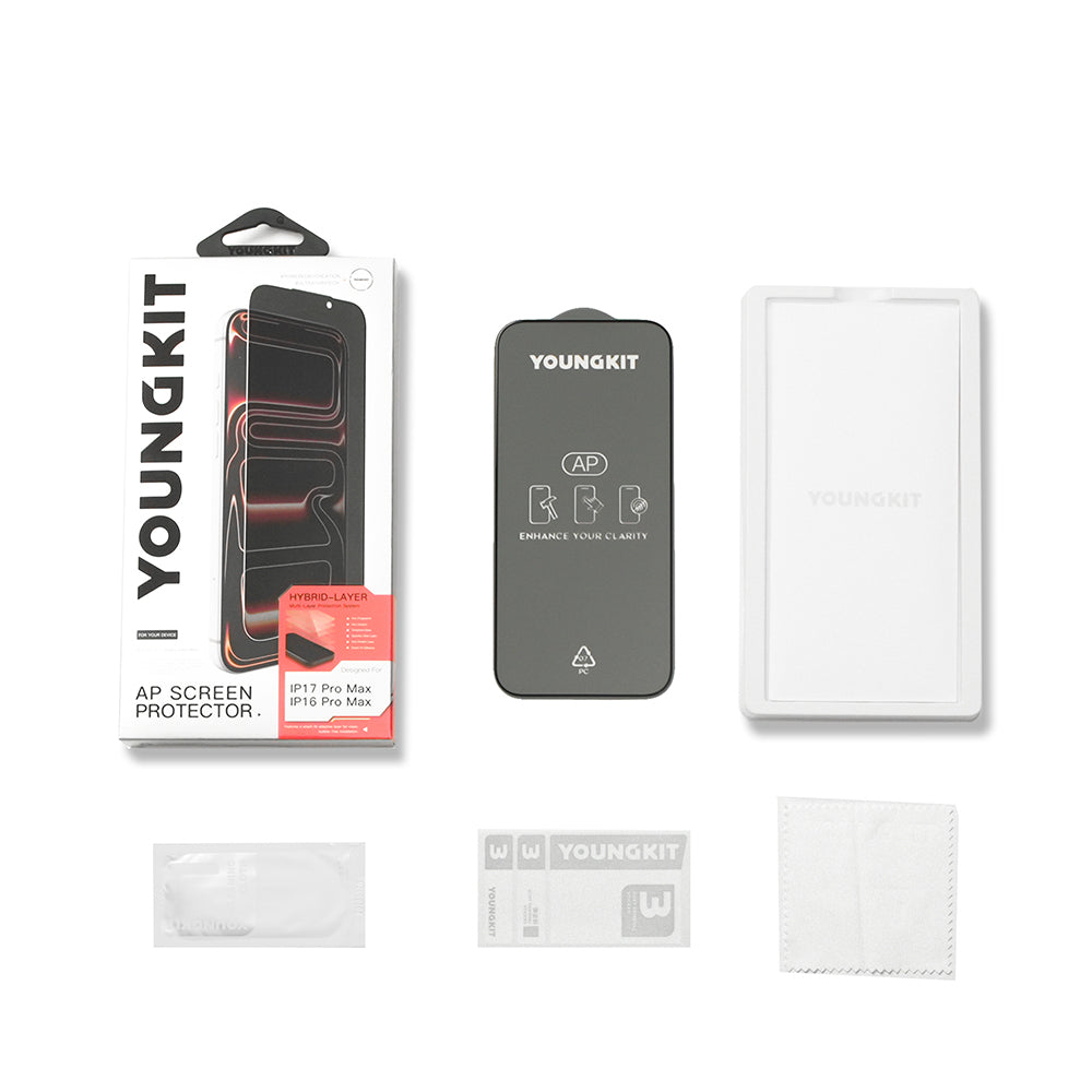 __vg|Siyah|4|6942288454103-05|Apple iPhone 16 Pro Max Youngkit 2.5D Parmak İzi Bırakmayan 0.33mm Privacy Temperli Cam Ekran Koruyucu