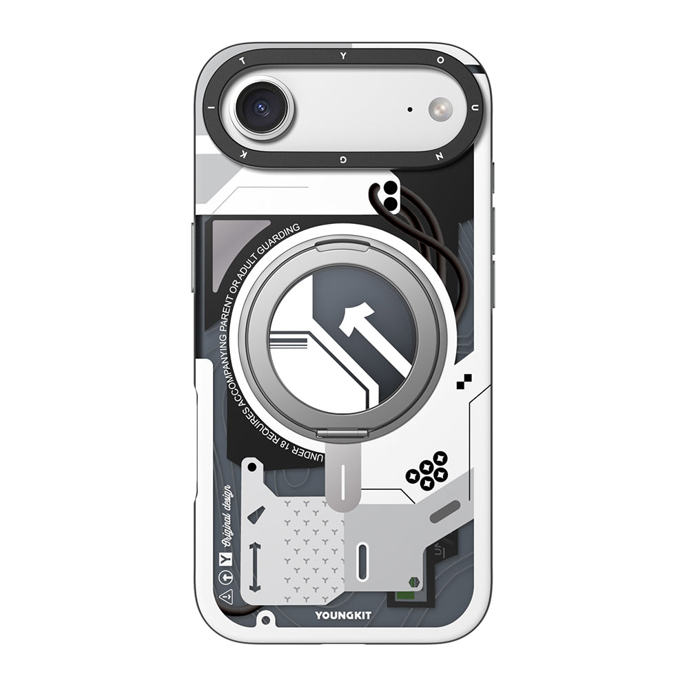 __vg|Beyaz|0|6942288457401-01|Apple iPhone 17 Air Kılıf MagSafe Şarj Özellikli Youngkit Starship Serisi Kapak