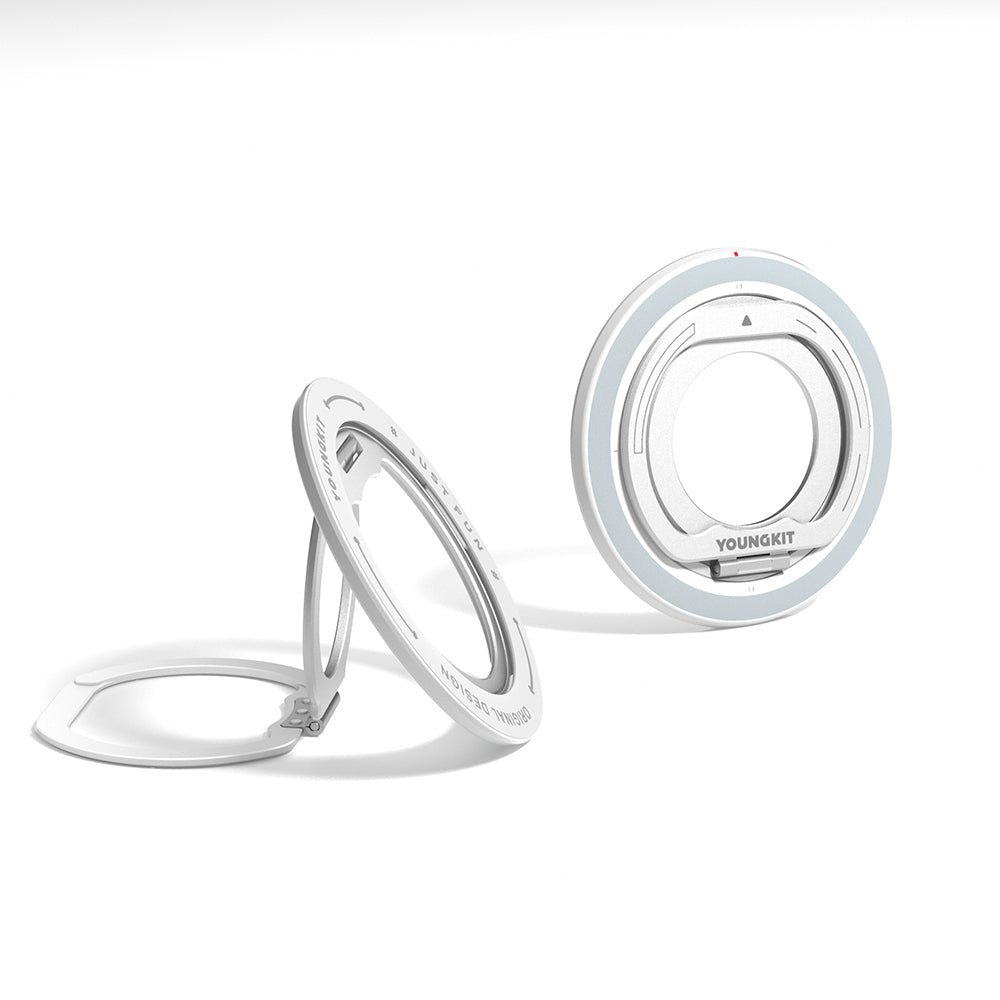 __vg|Gümüş|1|6942288471438-02|Youngkit Magnetik 360 Derece Dönebilen Dual Fold Rotating Serisi Parmak Ring Stand