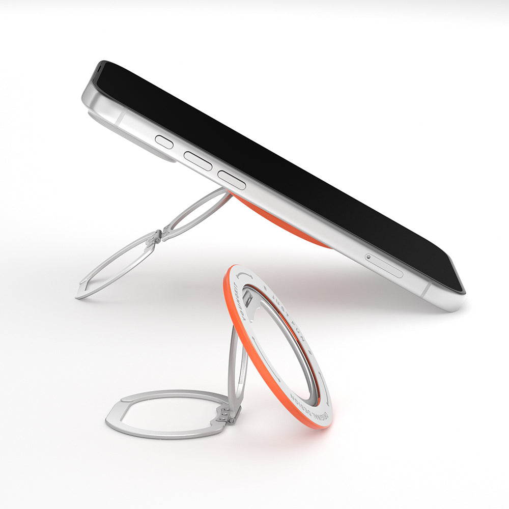 __vg|Turuncu|3|6942288471445-04|Youngkit Magnetik 360 Derece Dönebilen Dual Fold Rotating Serisi Parmak Ring Stand